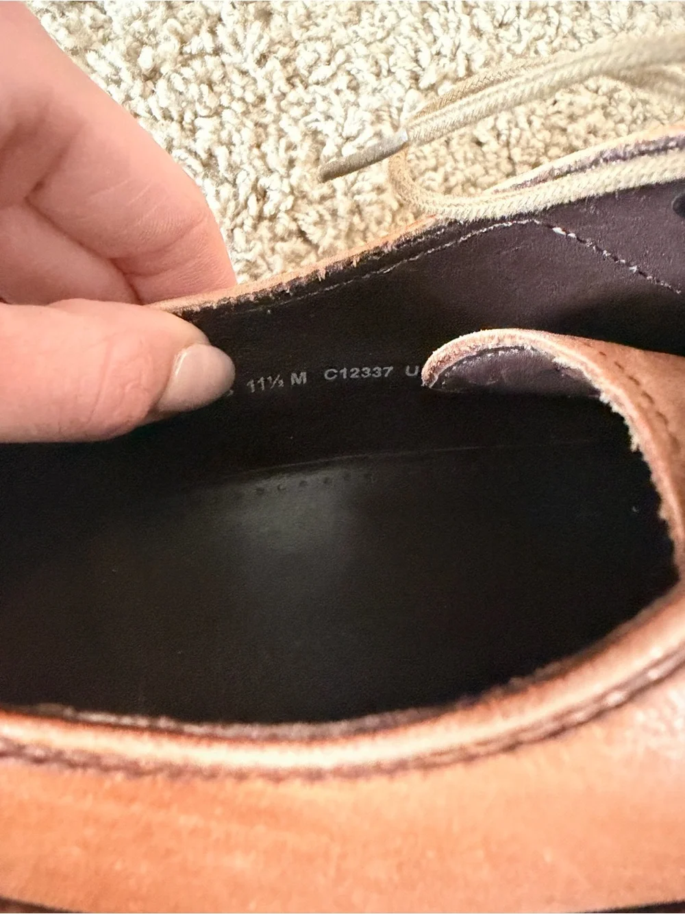 Cole Haan Tan Leather Cap-Toe Oxfords